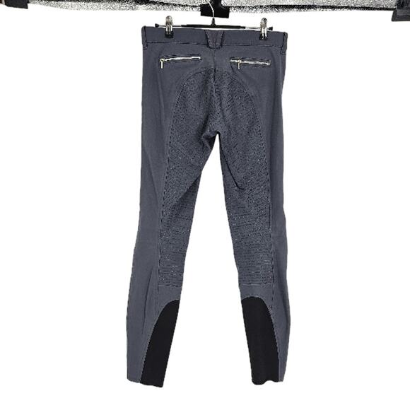 Equiline Cedar Pants Gray Full Grip Breeches Zipped Pocket Skinny Size 44 US M - Picture 8 of 8